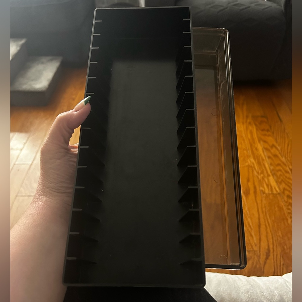 Vintage cassette Organizer with Clear Lid